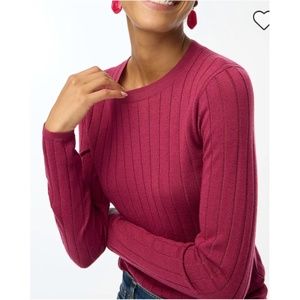 Jcrew Ribbed Merino Wool-Blend Sweater